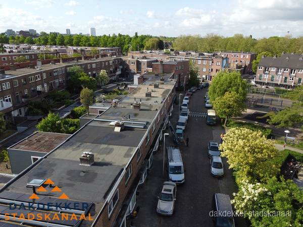 Luchtfoto dakinspectie woonwijk in Stadskanaal Luchtfoto dakinspectie woonwijk in Stadskanaal
